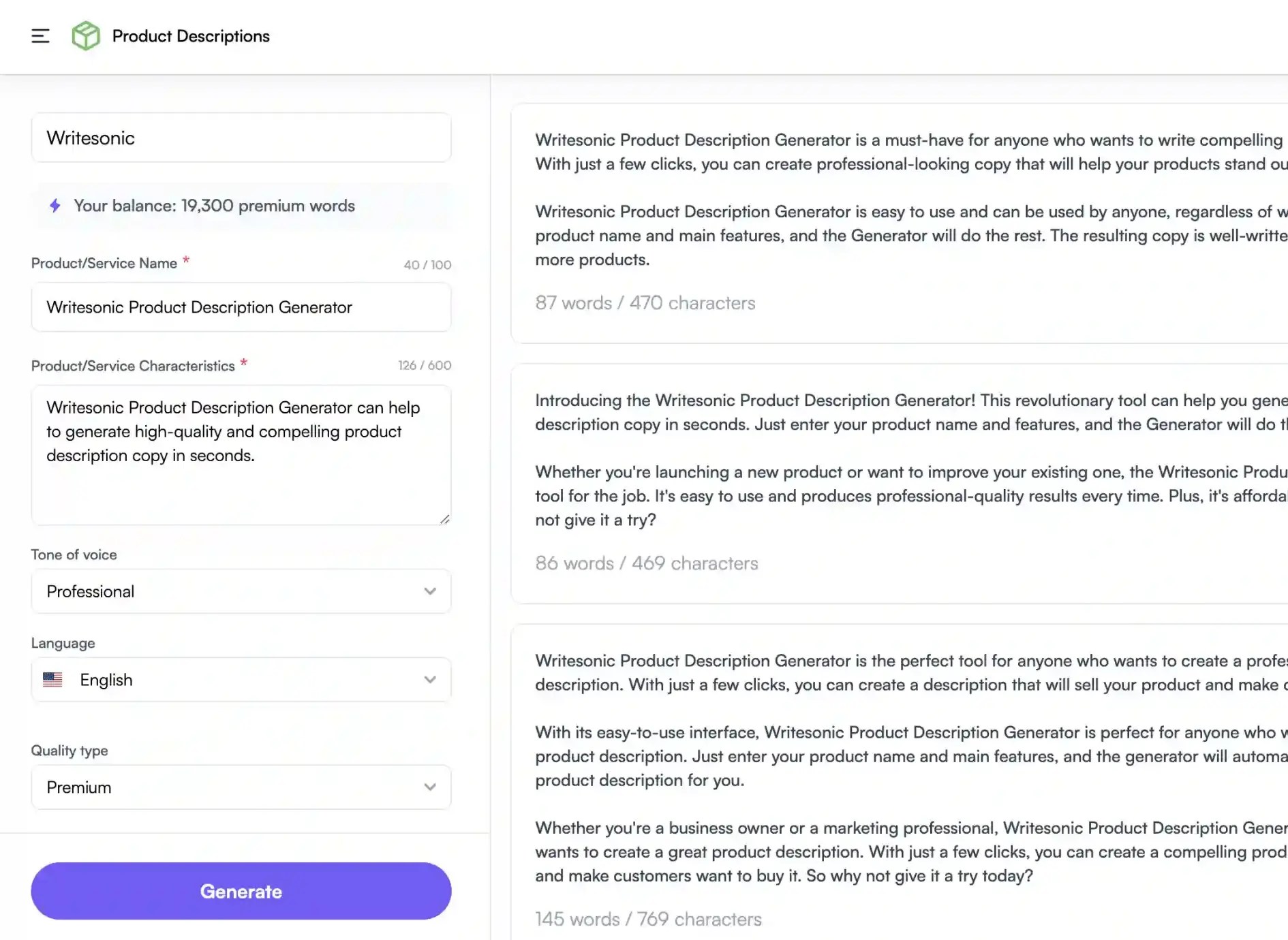 Product Description Generator Get descriptions for free